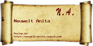 Neuwelt Anita névjegykártya